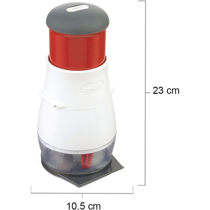 Класична овочерізка Zyliss E910012 Zig Zig, пластик/нержавіюча сталь, білий/червоний, цибулярізка, овочерізка, універсальний подрібнювач, можна мити в посудомийній машині, гарантія 5 років (подрібнювач овочів)