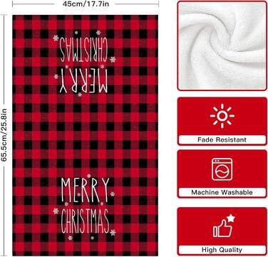 Набір з 2 різдвяних кухонних рушників 45 x 65 см, набір F Ohok