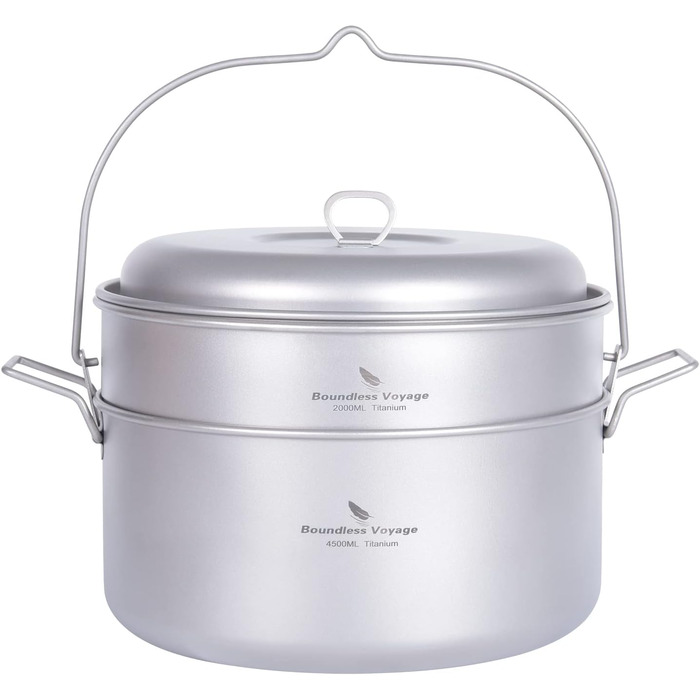 Титанова каструля для кемпінгу 2 та 4,5 л Boundless Voyage