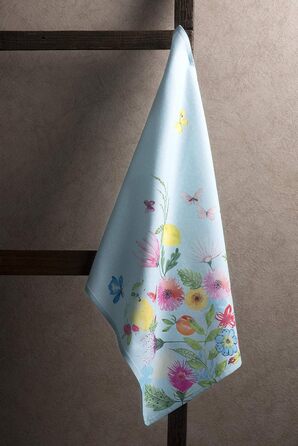 Набір із 3 багатоцільових кухонних рушників Maison d&39 Hermine Сільське Різдво зі 100 бавовни Барні рушники День подяки/Різдво (50 см x 70 см) (Jardin D&39ete - М&39ятний)