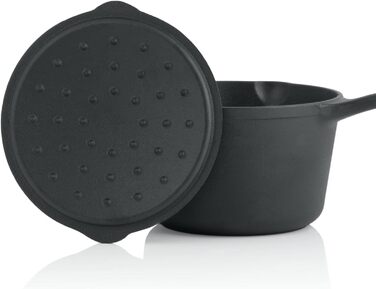 Сотейник чавунний 2 л з кришкою BBQ-Toro