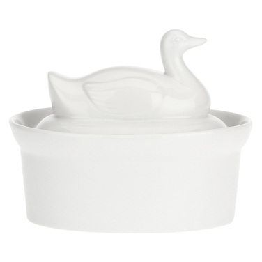 Форма для запікання з кришкою DUCK La Porcellana Bianca TERRINE, порцеляна, 16 x 11 см