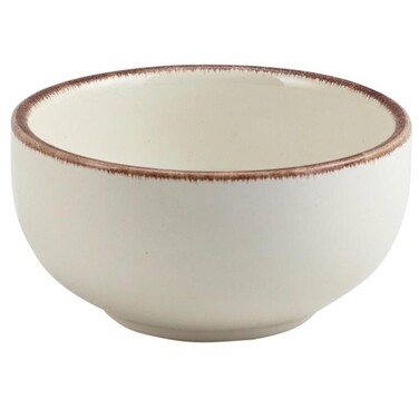 Пиала круглая 12,5 х 6,5 см, 500 мл, коричневый ободок, GenWare