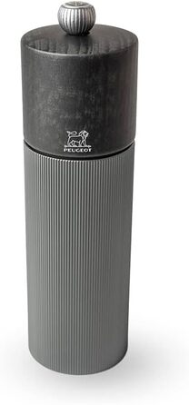 Соляна лінія 12 см кам'яна сіль - Класичне регулювання помелу - Алюміній та перероблена деревина з ущільненням PEFC - натуральна (один розмір, карбон - 18 см)