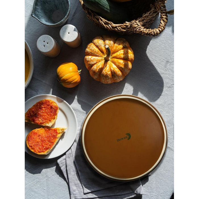 Набір з 6 десертних тарілок 21 см, ванільно-білий Dowan