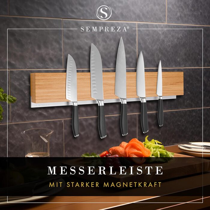 Магнітний тримач для ножів 40 см,  дуб Sempreza