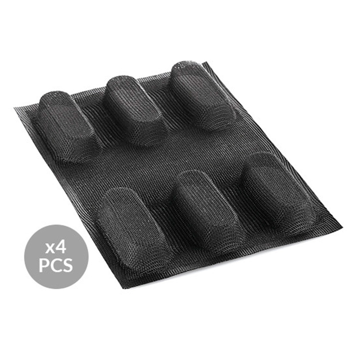 AIR PLUS 03 MINI PLUM CAKE Набір форм силіконових перфорованих 290х195 мм - 4 шт., 'міні прямокутний