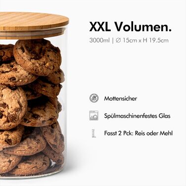 Емкость для хранения продуктов 3000 мл, KIVY