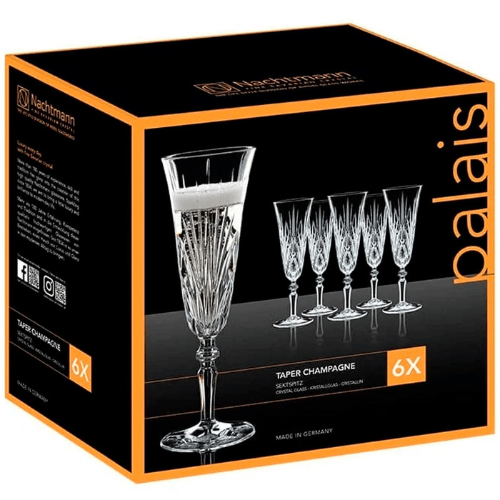 Набор бокалов для шампанского Nachtmann Palais, 140 мл, 6 шт.