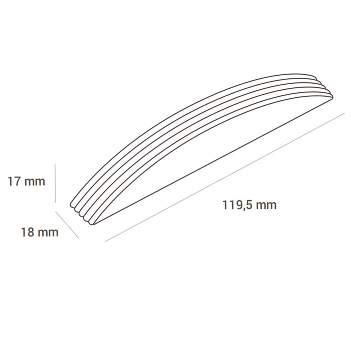 CH006 Форма для шоколаду RIGA B 119x18 h17 мм (10 шт.)