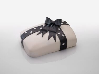 Прямоугольная пружинная форма CREME NOIR, форма для выпечки из листовой стали, форма для выпечки с антипригарным покрытием, армированным керамикой (цвет крем/антрацит), количество , 28 x 17 x 7 см (в комплекте с формой для торта)