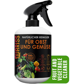 Натуральний засіб для чищення фруктів та овочів - Веганський засіб для чищення овочів - Видаляє віск, бруд, пил та інші забруднення (2 x 500 мл) (500 мл (1 упаковка))