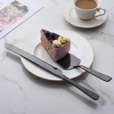 Набір ножів для торта 2 шт чорний Seeshine