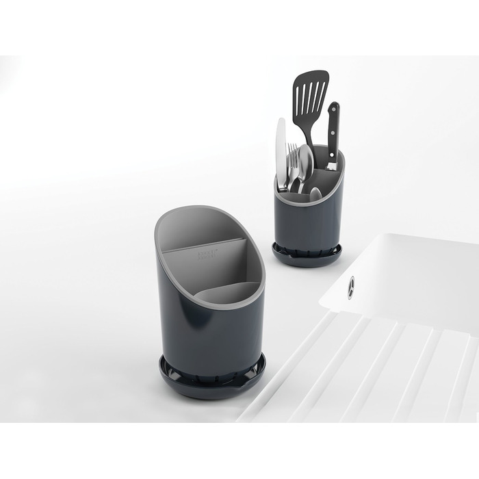 Органайзер для столових приборів зі зливом сірий Dock Joseph Joseph