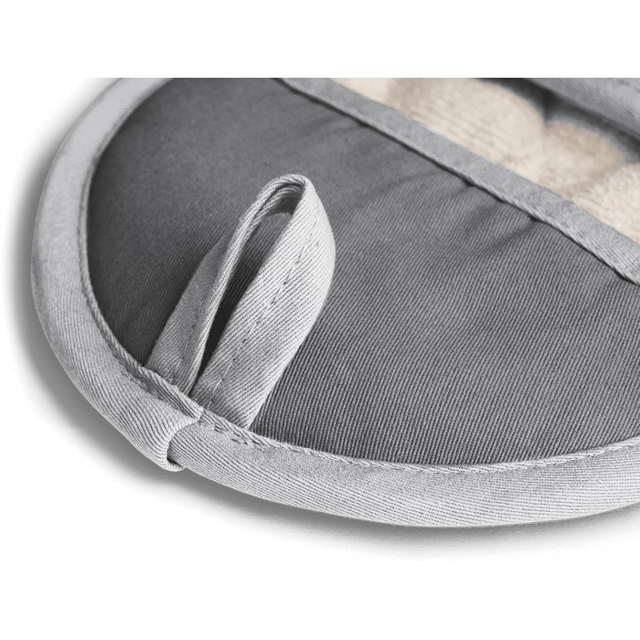 Набір 2 шт. Силікон і бавовна, термостійкі (прихватки, сірі)