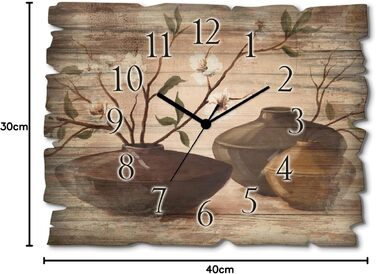 Настінний годинник без цокання 40 x 30 см ARTLAND