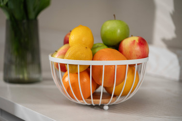 Корзина Ardesto Midori 25х25х13см, металл, дерево, белая