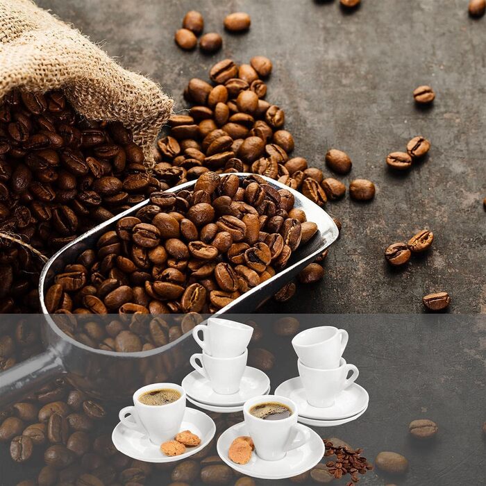 Набір чашок для еспресо з блюдцями на 6 персон, 12 предметів New Port Sänger