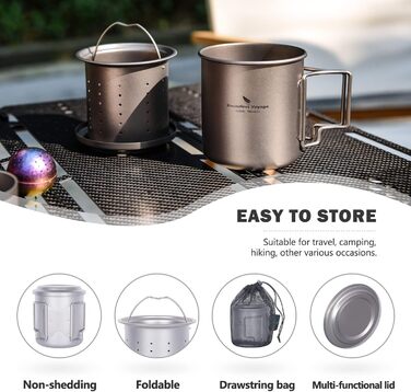 Титанова чашка з фільтром 420 мл. Boundless Voyage