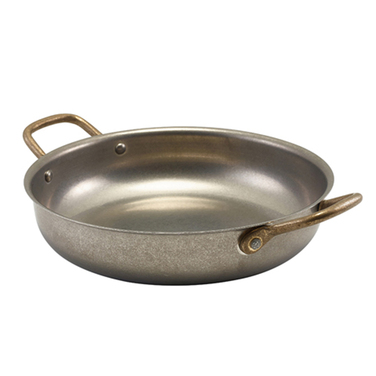 Сковорода для подачі 22*5 см, 1500 мл, кругла, металева, Vintage Steel, GenWare