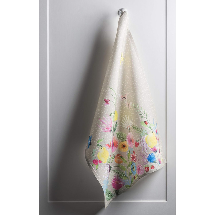 Набір із 3 багатоцільових кухонних рушників Maison d&39 Hermine Rural Christmas, 100 бавовна Різдвяні рушники День подяки/Різдво (50 см x 70 см) (Jardin D&39ete - Туман)