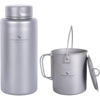 Безграничная титановая бутылка 1л. ручной горшок 750 мл. Boundless Voyage