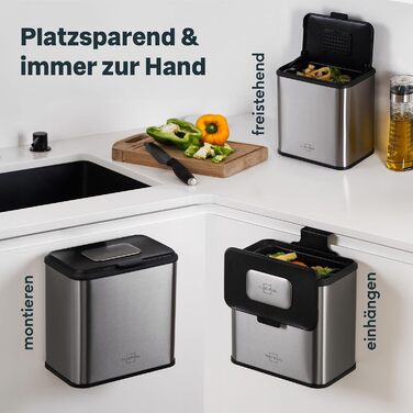 Контейнер для кухонного мусора 4 л с крышкой Silberthal