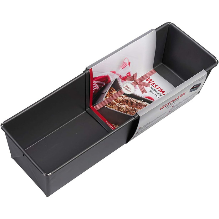 Форма для випічки хліба Westmark - високоякісна емальована форма для випікання хліба, як з пекарні - 32 см - для рівномірного підрум'янювання - 100 стійка до подряпин (чорна) (хліб розтягується)