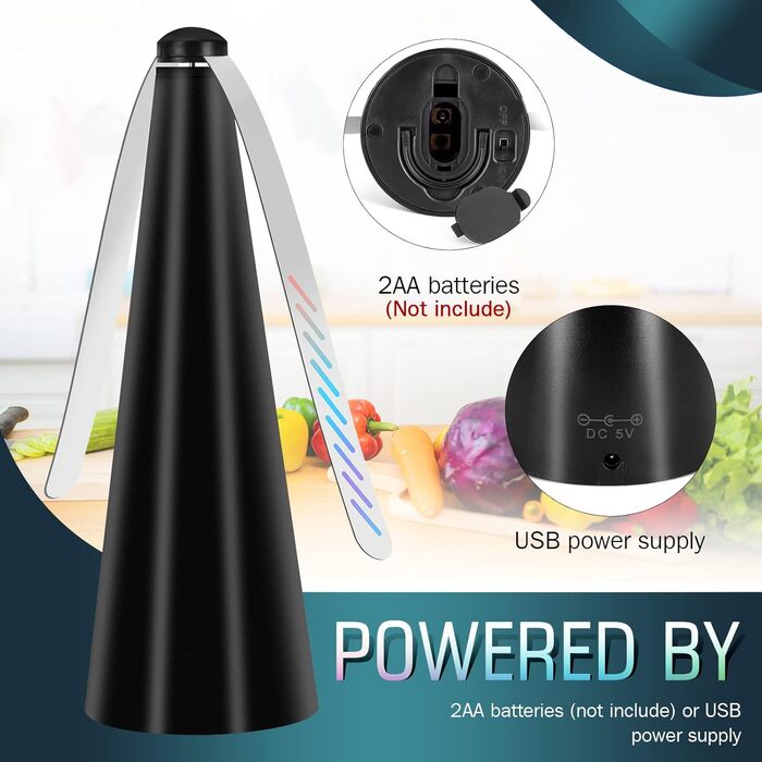 Набір з 2 вентиляторів для відлякування комах чорний Uwelliky