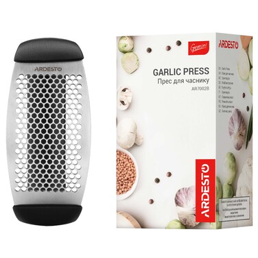Пресс для чеснока ARDESTO Gemini, 12 см, нержавеющая сталь, пластик, черный
