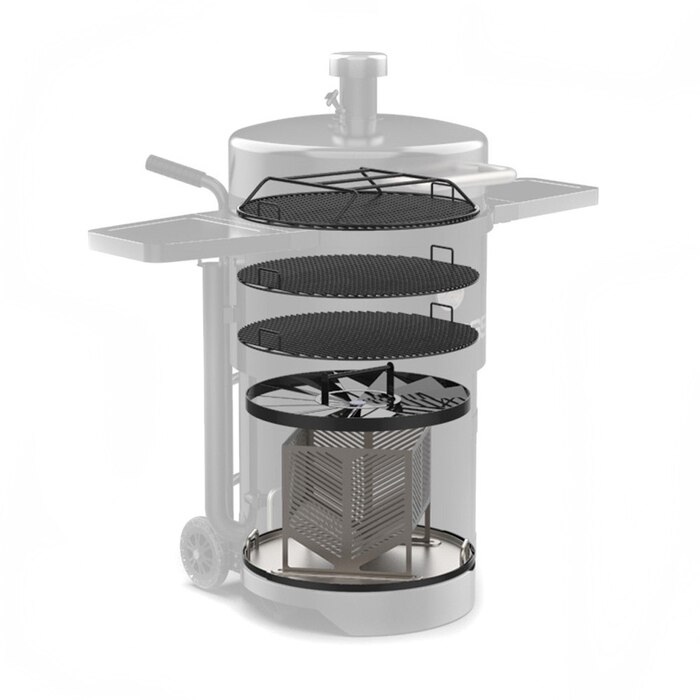 Угольный смокер Pit Boss Champion, бочковая форма, коптильня-гриль, 10806 Код: 011111