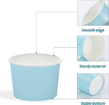 Набір паперові стаканчики для морозива 60 шт. 85 мл ZALAON
