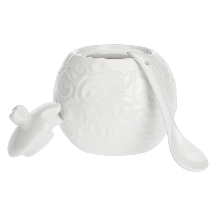 Цукорниця з ложкою La Porcellana Bianca VALENTINO, порцеляна, 270 мл