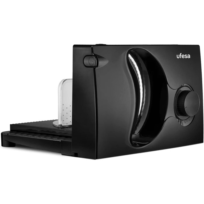 Хліборізка Складний електричний слайсер, ковбасний слайсер, кнопка безпеки, лезо з нержавіючої сталі 170 мм, регулятор товщини від 0 до 15 мм, 150 Вт, 0918 Katana