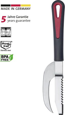 С поддоном для чешуи, алюминий, специальное покрытие для пищевых продуктов, нержавеющая сталь, 21 x 5,9 x 5,3 см, Scalex, Серебро, 65002260 (с ножом)