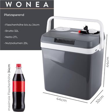 Електричний автохолодильник 32 л 8 Вт WONEA