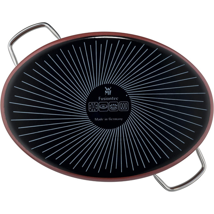 Жаровня овальна 36 см зі скляною кришкою, рожева Fusiontec Mineral WMF