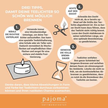 Чайні свічки 3 x 30 шт. ароматизовані pajoma