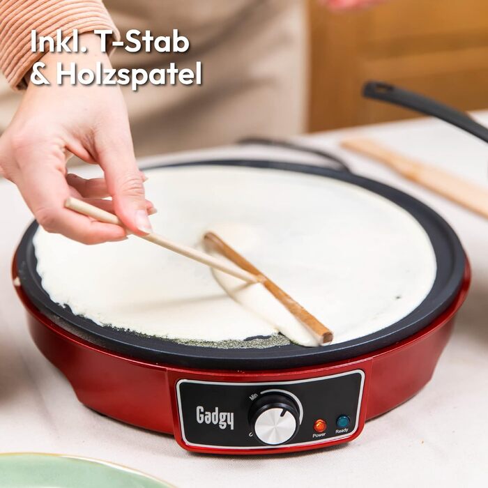 Блинница электрическая 30 см, красная Gadgy