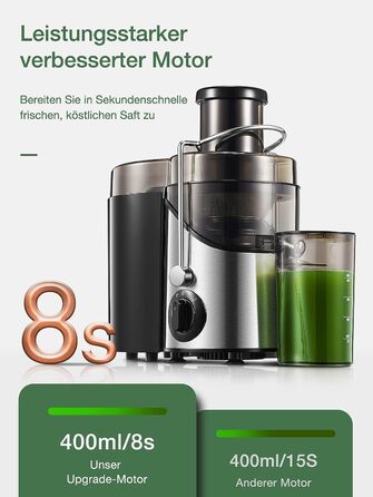 Соковижималка для овочів і фруктів, 400 Вт Juilist