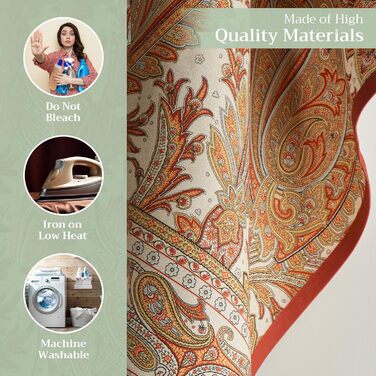 Набір із 3 багатоцільових кухонних рушників Maison d&39 Hermine Rural Christmas, 100 бавовна Барні рушники День подяки/Різдво (50 см x 70 см) (Кашмірський пейслі)