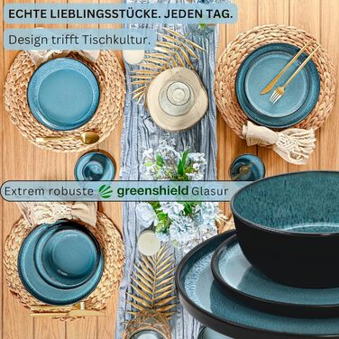 Кам&39яні миски для пасти 6 предметів, набір мисок для пасти на 6 осіб, набір мисок можна мити в посудомийній машині та мікрохвильовій печі, велика багатофункціональна миска темно-сірого кольору 750 мл VALUE COLLECTION (Vigo, комбінований набір 30 предмет