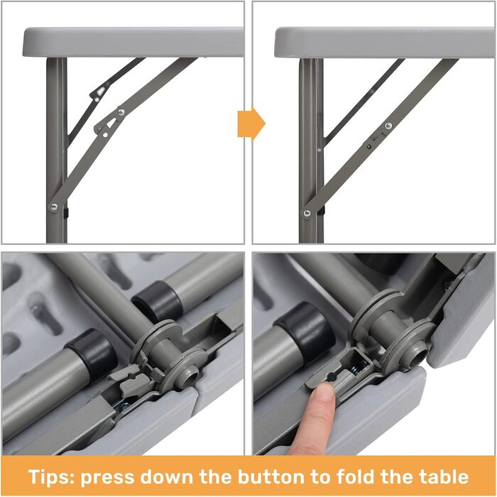 Складаний стіл для кемпінгу 87 х 87 см HollyHOME