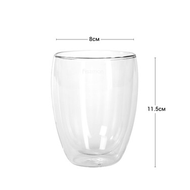 Набір з двух склянок Fissman ROMANO 300 мл з подвійними стінками (6446)