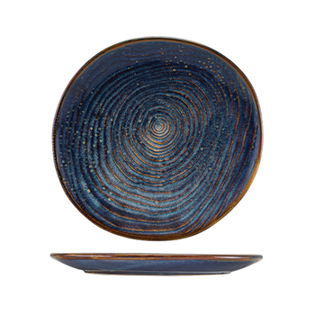 Тарелка плоская 25 см, синяя, Organic, Genware