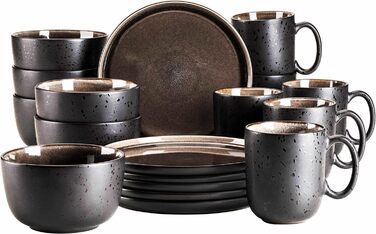 Набор посуды на 6 персон, 18 предметов, серый Niara MÄSER