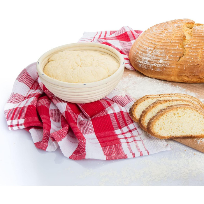 Кошик для вистоювання Westmark, для тіста для хліба 1500-2000 г, овальний, довжина приблизно 40 см, ротангова тростина, світло-бежева, 32022270 (набір з 2 шт. , Ø 20,5 см)