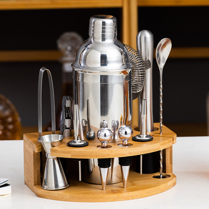 Набір для коктейлів 15 предметів, сріблястий Surmounty