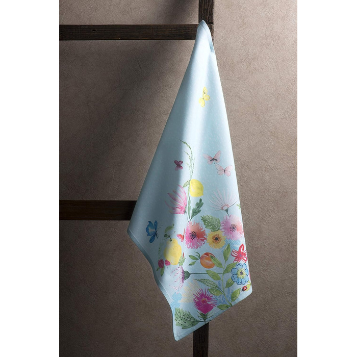 Набір із 3 багатоцільових кухонних рушників Maison d&39 Hermine Сільське Різдво зі 100 бавовни Барні рушники День подяки/Різдво (50 см x 70 см) (Jardin D&39ete - М&39ятний)