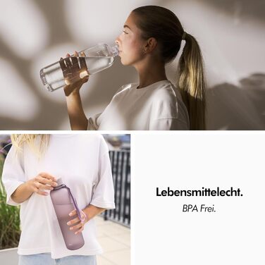 Пляшка для води 1,5 л тританова, кремова прозора KIVY